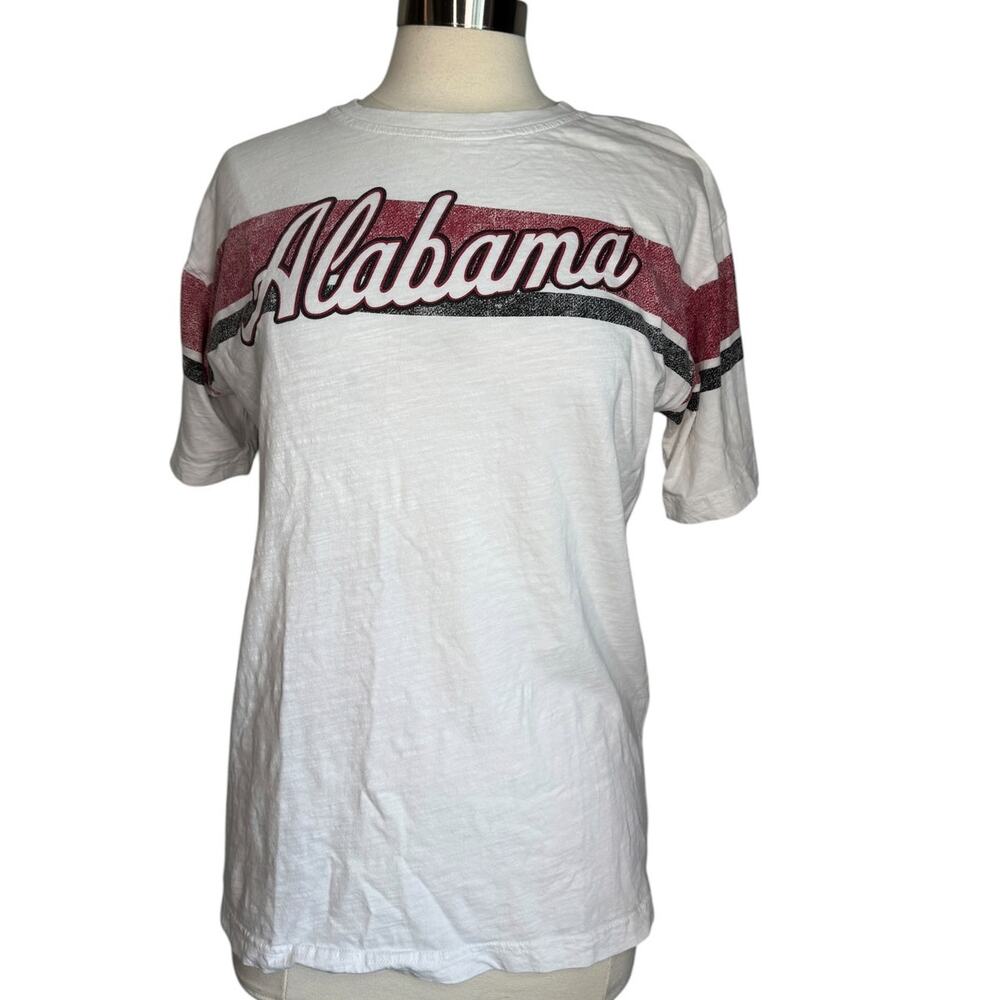 Rivalry Threads 91 Alabama Women’s Large White Crimson Graphic T-Shirt